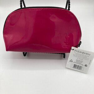 Yves Saint Laurent Beaute gift with purchase Pink Patent Cosmetic Bag